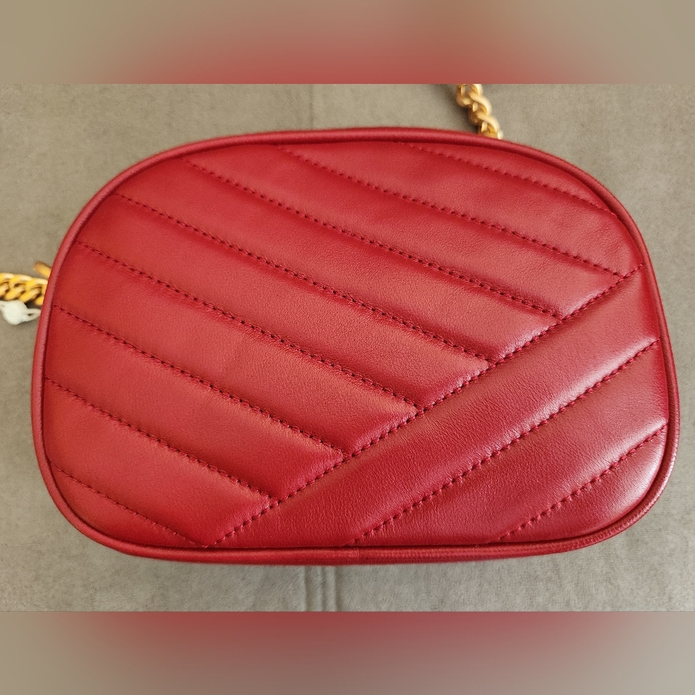 Tory Burch Kira Chevron Camera Bag ~REDSTONE **NEW - Picture 6 of 14